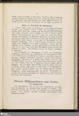 Diverse Hilfsmaschinen und Geräte
