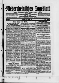 Niederrheinisches Tageblatt : Kempener Volkszeitung : Kempener Zeitung : Lobbericher Tageblatt : Heimatzeitung für den linken Niederrhein