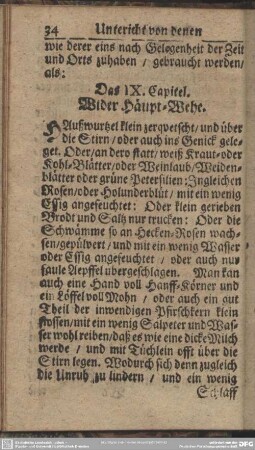 Das IX. Capitel. Wider Häupt-Wehe