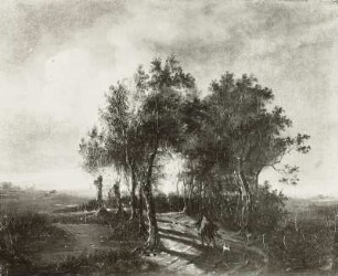 Allee mit Reiter