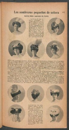 Los sombreros pequeños de señora - Nueva moda lanzada en París