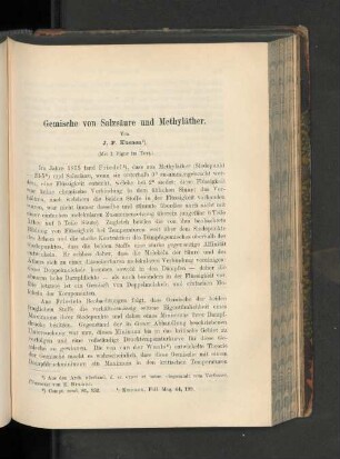 Gemische von Salzsäure und Methyläther.