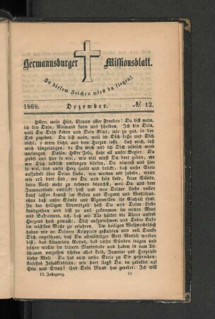 No. 12. Dezember. 1868.