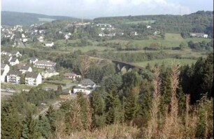 Daun: Stadt mit Bahnbrücke