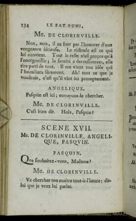 Scene XVII. Me. De Clorinville, Angelique, Pasqvin