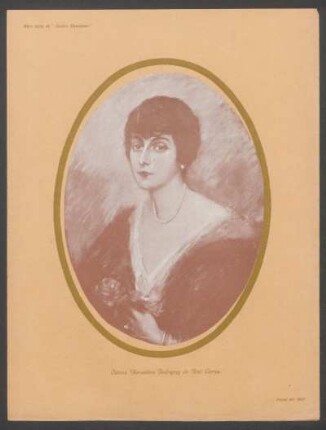Hors texte de "Anales Mundanos" : Señora Hernestina Rodríguez de Riet Correa, pastel por Hell - [Ilustración]