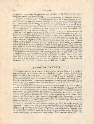 Trade of Camboja