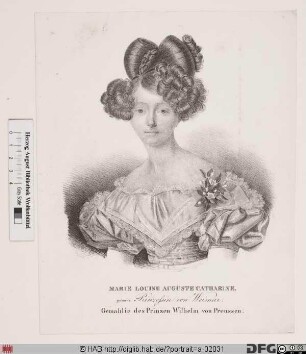 Bildnis Augusta, 1861 Königin von Preußen u. 1871 Deutsche Kaiserin, geb. Prinzessin von Sachen-Weimar u. Eisenach