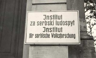 Institut für sorbische Volksforschung in Bautzen : Institut za serbski ludospyt w Budyšinje