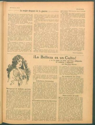¡La Belleza es un Culto! : y es la mujer la única que tiene obligación de cuidarla y mejorarla