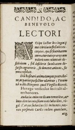 Candido, Ac Benevolo Lectori.