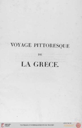 Band 2,1: Voyage pittoresque de la Grèce