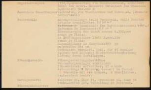 Theater am Nollendorfplatz (auch: Neues Schauspielhaus und Mozartsaal, Metropol), Berlin: Schriftstück zum Fragebogen für das Handbuch »Das Deutsche Theater«