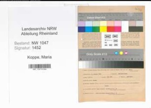 Entnazifizierung Maria Koppe , geb. 05.01.1896 (Lehrerin)