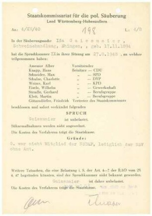 Gaissmaier, Ida