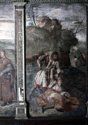 Darstellungen aus dem Leben des heiligen Antonius — Der heilige Antonius erweckt eine von ihrem Gatten getötete Frau