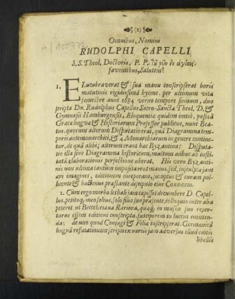 Omnibus, Nomini Rudolphi Capelli