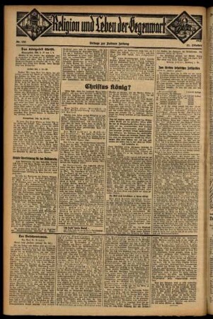 Fünfte Ausgabe vom Sonntag, den 11. Oktober 1931.