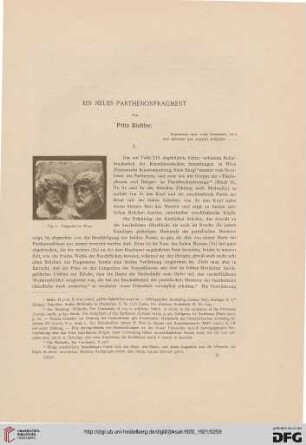 Ein neues Parthenonfragment