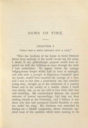 Sons of fire : anovel ; in 2 volumes, 2