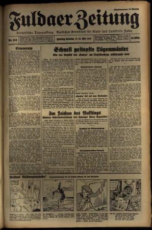 Erste Ausgabe vom Sonntag, den 16. Mai 1937.