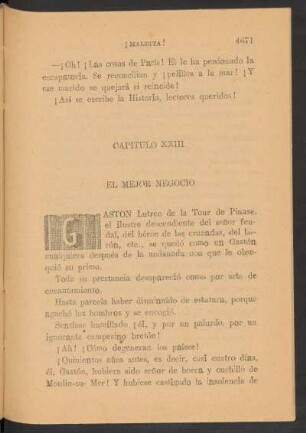 Capítulo XXIII - El mejor negocio