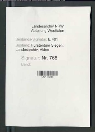 Dienstregister der Untertanen im Haingericht Siegen und im Gericht Netphen sowie Register über Kohlenfahrten aus dem Hochgewäld (auch aus dem Gericht Freudenberg)