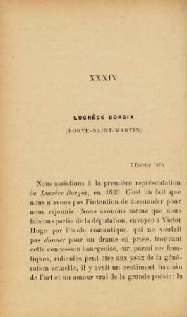 XXXIV Lucrèce Borgia. (Porte-Saint-Martin)