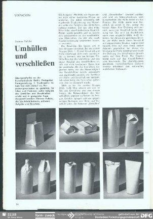 Umhüllen und verschließen : Verpacken
