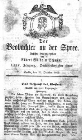 43. Stück, 23. October 1865