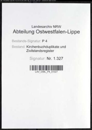 Kirchenbuchduplikat der katholischen Gemeinde Iserlohn (GHT 1864-1866). (Gemeinde: Iserlohn, katholische Gemeinde)