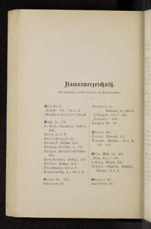 Namenverzeichniß.