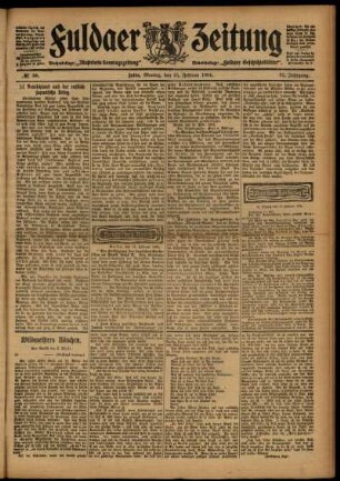 Ausgabe vom Montag, den 15. Februar 1904.