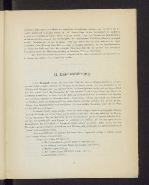 II. Bauausführung.