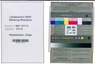 Entnazifizierung Grete Weissenborn , geb. 03.05.1920 (Kontoristin)
