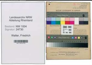 Entnazifizierung Friedrich Walter , geb. 31.08.1900 (Kaufmann)
