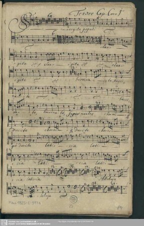 Tenore Cap.Coro 1. [Schreiber: Jacobi, Samuel]