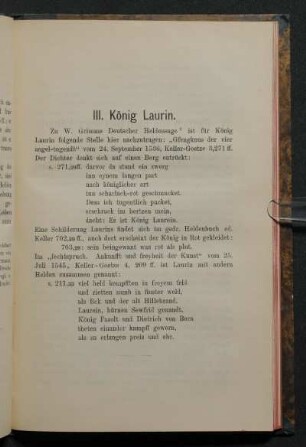 III. König Laurin.