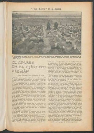 El cólera en el ejército alemán : "Fray Mocho" en la guerra