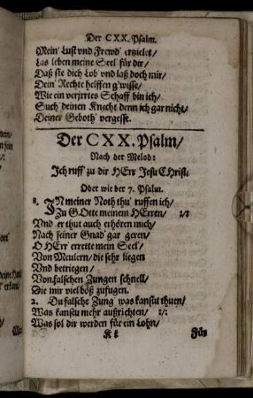 Der CXX. Psalm [-] CXXIX. Psalm