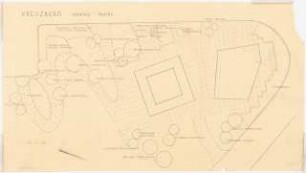 Grünflächen an der Otto-Suhr-Siedlung, Berlin-Kreuzberg: Kinderspielplatz: Lageplan mit Pflanzplan 1:50