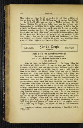 Karl Marx im Religionsunterricht : ein Beitrag zur Schulkirchengeschichte