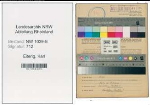 Entnazifizierung Karl Eiterig , geb. 17.02.1909 (Angestellter)