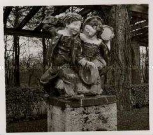 München, Bildhauer Professor Joseph Wackerle, Majolikafiguren im Ausstellungspark