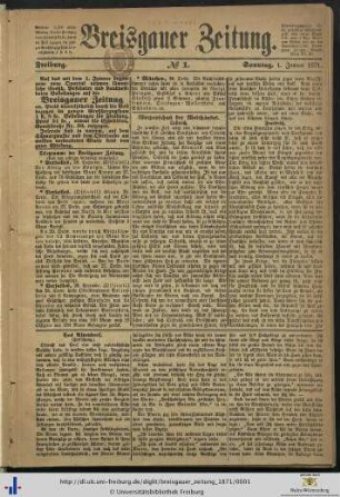 Nr. 1-26 (Januar 1871)