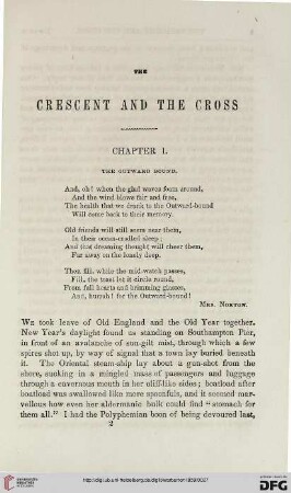 Chapter I: The outward bound