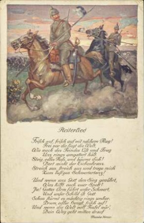 Reiterlied – Frisch auf, frisch auf mit raschem Flug! [...]