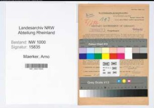 Entnazifizierung Arno Maerker, geb. 03.03.1895 (Metzger)