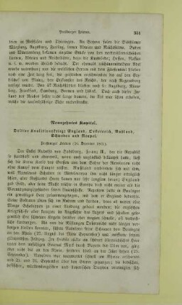 Neunzehntes Kapitel. Dritter Koalitionskrieg: England, Oesterreich, Rußland, Schweden und Neapel