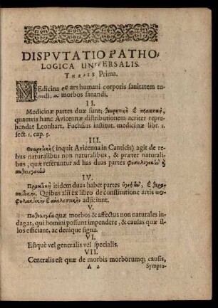 Disputatio Pathologica Universalis.